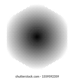 Abstract vector black round dots halftone texture