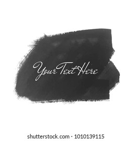 Abstract vector black watercolor stain design background