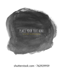 Abstract vector black watercolor stroke design