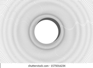 Abstract vector black and white 3d illusion illustration