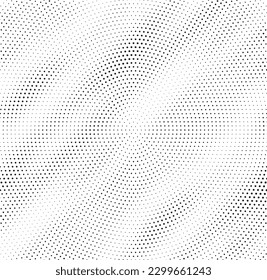 Abstract vector black and white dotted halftone background. Dot radial pattern.