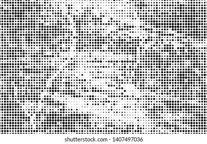 Abstract vector black and white halftone