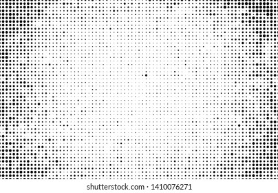 Abstract vector black and white halftone