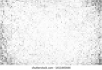 Abstract vector black and white halftone