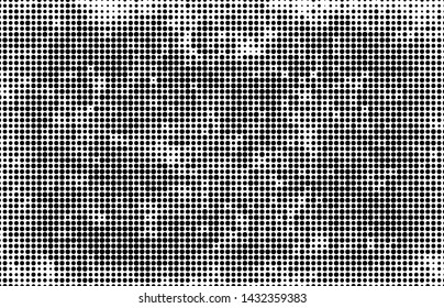 Abstract vector black and white halftone