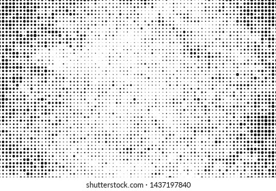 Abstract vector black and white halftone
