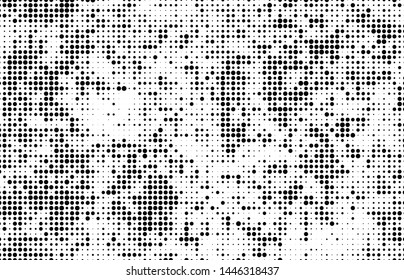 Abstract vector black and white halftone
