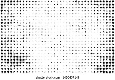 Abstract vector black and white halftone