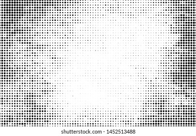 Abstract vector black and white halftone