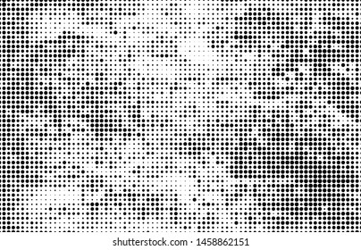 Abstract vector black and white halftone