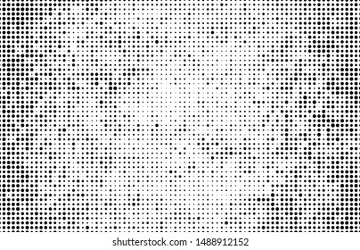 Abstract vector black and white halftone
