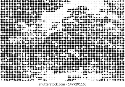 Abstract vector black and white halftone