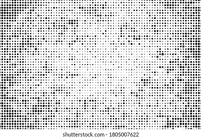 Abstract vector black and white halftone