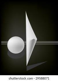 abstract vector black and white illustration