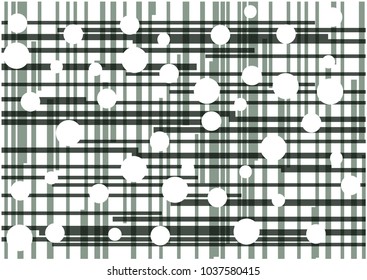 abstract vector black and white lines background with white holes