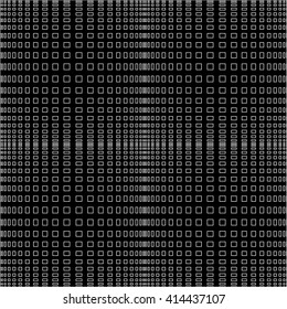 Abstract vector black and white monochrome pattern of intersecting vertical and horizontal lines.