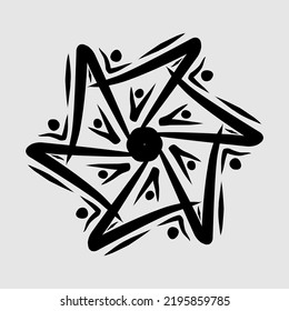 Resumen vectorial, estilo radial en blanco y negro. Tipo de mosaico simple y atractivo