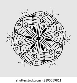 Resumen vectorial, estilo radial en blanco y negro. Tipo de mosaico simple y atractivo