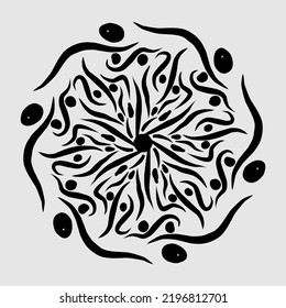Resumen vectorial, estilo radial en blanco y negro. Tipo de mosaico simple y atractivo