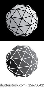 Abstract vector black and white spheres.