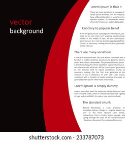 Abstract vector black-red-white background. Vector Illustration. Clip-art