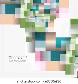 Abstract vector blocks template design background, simple geometric shapes on white, straight lines and rectangles