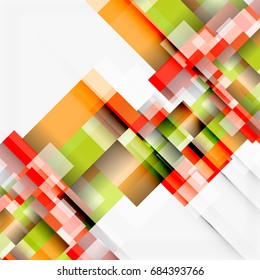 Abstract vector blocks template design background, simple geometric shapes on white, straight lines and rectangles