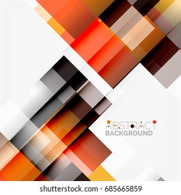 Abstract vector blocks template design background, simple geometric shapes on white, straight lines and rectangles