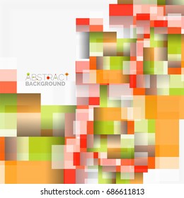 Abstract vector blocks template design background, simple geometric shapes on white, straight lines and rectangles