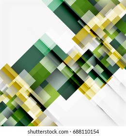 Abstract vector blocks template design background, simple geometric shapes on white, straight lines and rectangles