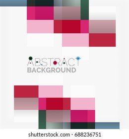 Abstract vector blocks template design background, simple geometric shapes on white, straight lines and rectangles