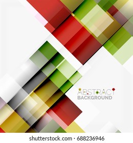 Abstract vector blocks template design background, simple geometric shapes on white, straight lines and rectangles