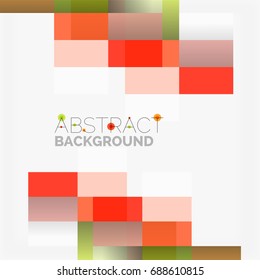 Abstract vector blocks template design background, simple geometric shapes on white, straight lines and rectangles