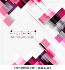 Abstract vector blocks template design background, simple geometric shapes on white, straight lines and rectangles