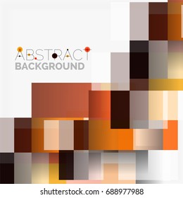 Abstract vector blocks template design background, simple geometric shapes on white, straight lines and rectangles