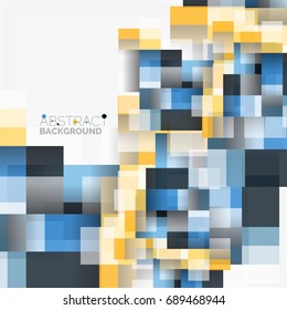 Abstract vector blocks template design background, simple geometric shapes on white, straight lines and rectangles