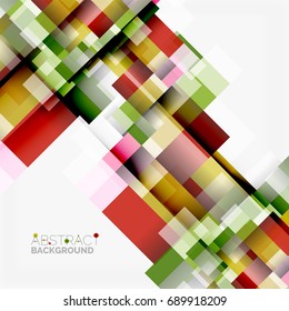 Abstract vector blocks template design background, simple geometric shapes on white, straight lines and rectangles