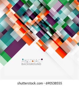 Abstract vector blocks template design background, simple geometric shapes on white, straight lines and rectangles