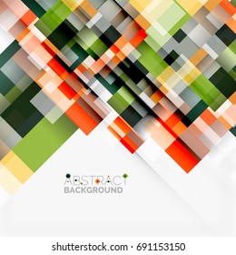 Abstract vector blocks template design background, simple geometric shapes on white, straight lines and rectangles