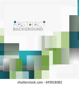 Abstract vector blocks template design background, simple geometric shapes on white, straight lines and rectangles