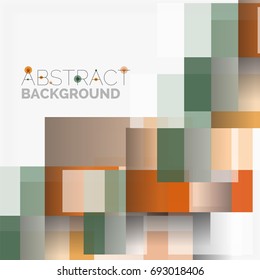 Abstract vector blocks template design background, simple geometric shapes on white, straight lines and rectangles