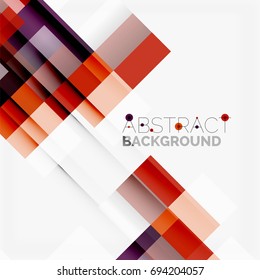 Abstract vector blocks template design background, simple geometric shapes on white, straight lines and rectangles