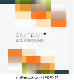 Abstract vector blocks template design background, simple geometric shapes on white, straight lines and rectangles