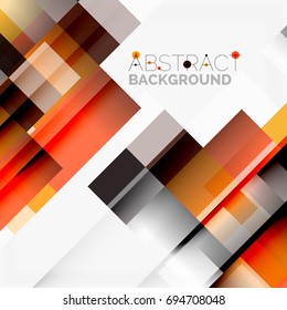 Abstract vector blocks template design background, simple geometric shapes on white, straight lines and rectangles