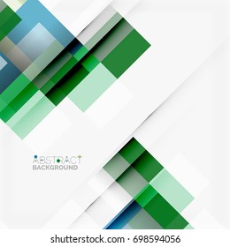 Abstract vector blocks template design background, simple geometric shapes on white, straight lines and rectangles