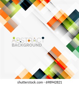 Abstract vector blocks template design background, simple geometric shapes on white, straight lines and rectangles