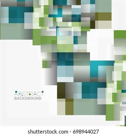 Abstract vector blocks template design background, simple geometric shapes on white, straight lines and rectangles