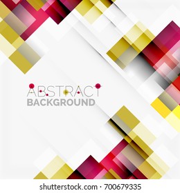 Abstract vector blocks template design background, simple geometric shapes on white, straight lines and rectangles