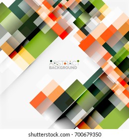 Abstract vector blocks template design background, simple geometric shapes on white, straight lines and rectangles