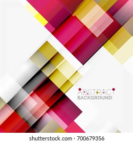 Abstract vector blocks template design background, simple geometric shapes on white, straight lines and rectangles